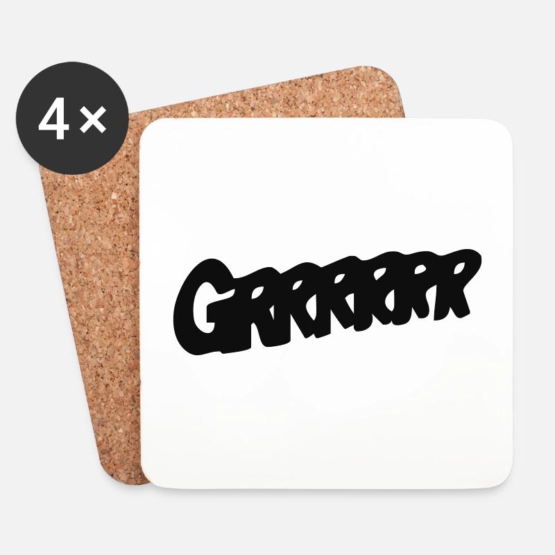 grrr - Untersetzer (4er-Set) - Weiß