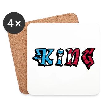 King Graffiti Street Style - Coasters (set of 4) - white - Front
