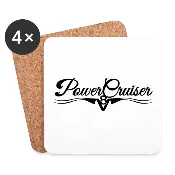 PowerCruiser V8 - Dessous de verre (lot de 4) - blanc - Devant
