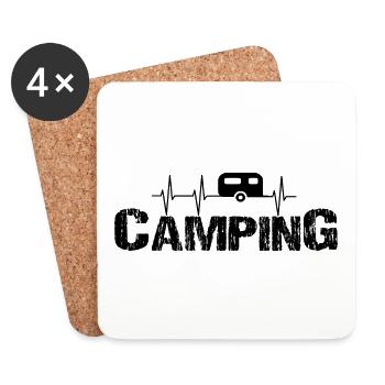 camping - Coasters (set of 4) - white - Front