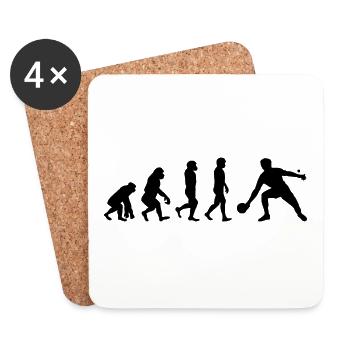 Ping Pong Master Entraîneur de Tennis de Table Evolution - Dessous de verre (lot de 4) - blanc - Devant