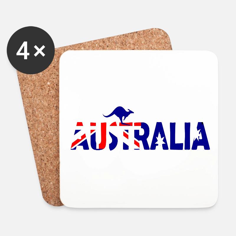 Australien - Untersetzer (4er-Set) - Weiß