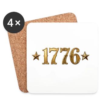 Étoiles d’or de 1776 Patriotiques - Dessous de verre (lot de 4) - blanc - Devant