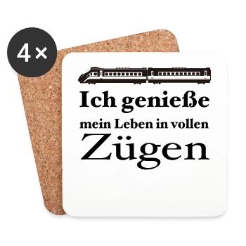 Ich genieße mein Leben in vollen Zügen - Untersetzer (4er-Set) - Weiß - Vorne
