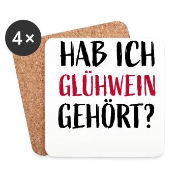 Did I hear mulled wine? - Coasters (set of 4) - white - Front