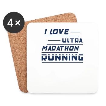 Run marathon ultramarathon ultra runner - Dessous de verre (lot de 4) - blanc - Devant