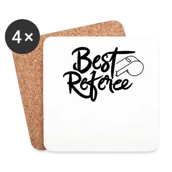 Best Referee Referee Referee Team - Coasters (set of 4) - white - Front