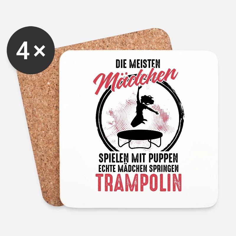 Trampolin Trampolinspringen Trampolinspringer Lust - Untersetzer (4er-Set) - Weiß