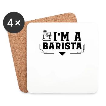 I am a barista - Coasters (set of 4) - white - Front