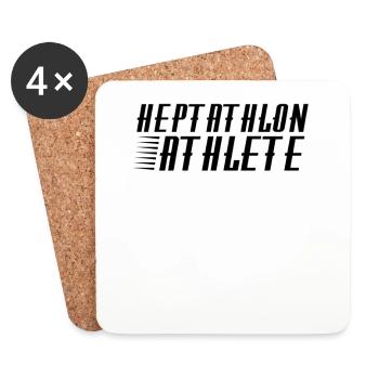Siebenkampf Athlet Team Siebenkämpferin Heptathlon - Untersetzer (4er-Set) - Weiß - Vorne
