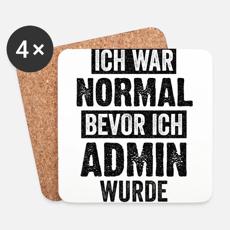 Admin Informatik Student Lustige Sprüche - Untersetzer (4er-Set) - Weiß