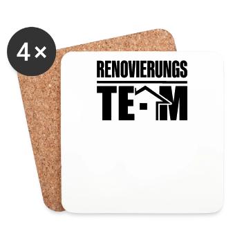 Renovierung Team Renovieren Sanieren - Untersetzer (4er-Set) - Weiß - Vorne