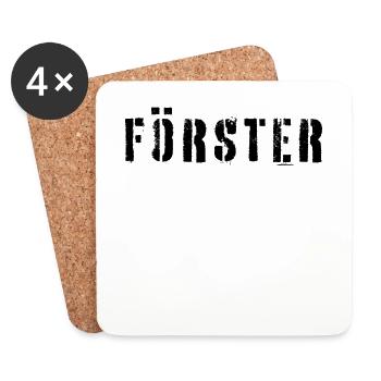 Förster Forst Forstwirtschaft Forstmann - Untersetzer (4er-Set) - Weiß - Vorne