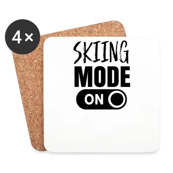 Ski mode Skiing to skiers - Coasters (set of 4) - white - Front