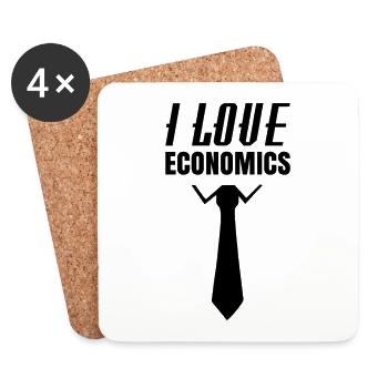 I love economics economist economics economist - Coasters (set of 4) - white - Front