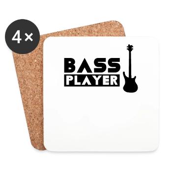 Bassiste guitare basse bassiste bassiste - Dessous de verre (lot de 4) - blanc - Devant