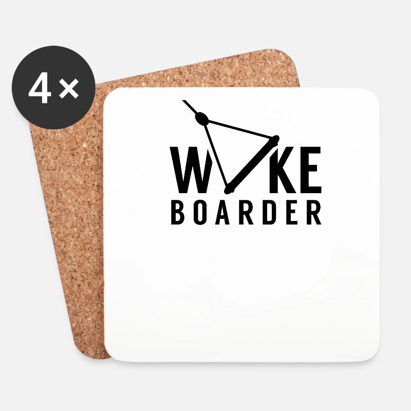 Wakeboarder Wakeboard Wakeboarden Wake - Untersetzer (4er-Set) - Weiß