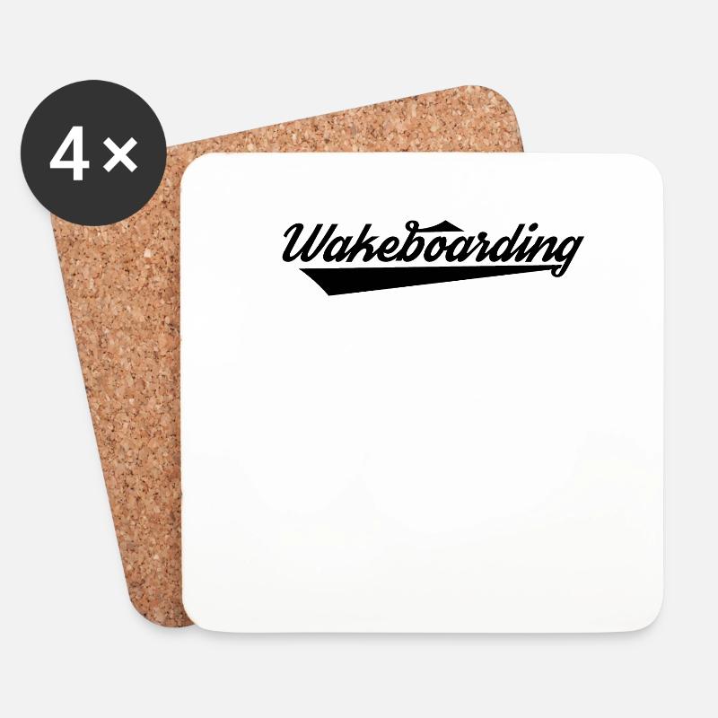 Wakeboarden Wakeboarding Wakeboard Wakeboarder - Untersetzer (4er-Set) - Weiß