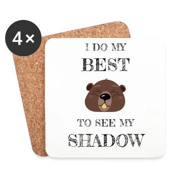 Holiday Groundhog Day America Canada - Coasters (set of 4) - white - Front