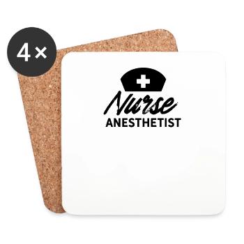 Anesthetist profession anesthetist anesthesia anesthesia - Coasters (set of 4) - white - Front