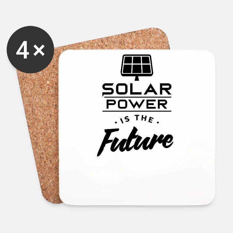 Solarenergie ist die Zukunft Solarkraft Solar - Untersetzer (4er-Set) - Weiß