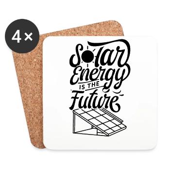 Solar energy is the future solar power solar - Coasters (set of 4) - white - Front
