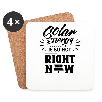 Solar Energy Sun Solar Energy Solar Power - Coasters (set of 4) - white - Front