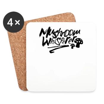 Mushroom Whisperer ramasser des champignons ramasseurs de champignons - Dessous de verre (lot de 4) - blanc - Devant