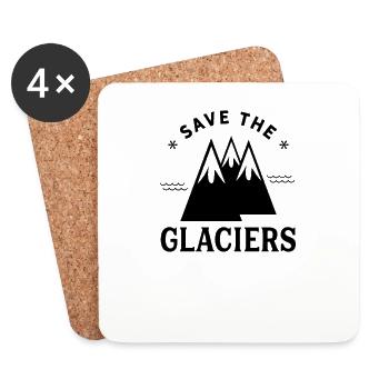 Sauver Les glaciers La fonte des glaciers - Dessous de verre (lot de 4) - blanc - Devant