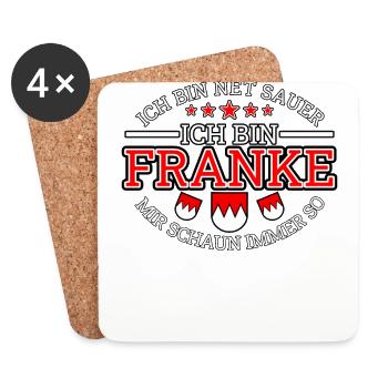 Franken Fränkisch Frankenland Geschenk - Untersetzer (4er-Set) - Weiß - Vorne