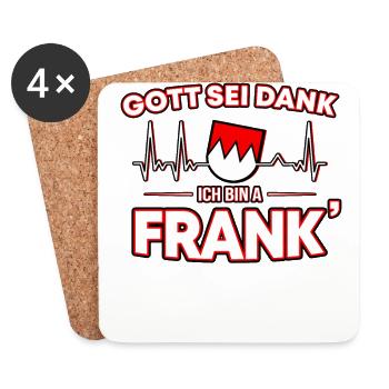 Franken Fränkisch Frankenland Heimat Geschenk - Untersetzer (4er-Set) - Weiß - Vorne