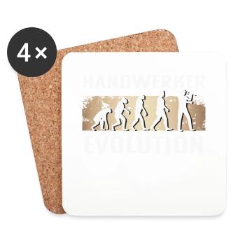 Handwerker Evolution - Untersetzer (4er-Set) - Weiß - Vorne