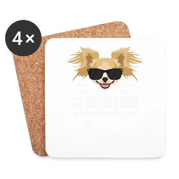 Mon chihuahua est le plus cool - Dessous de verre (lot de 4) - blanc - Devant