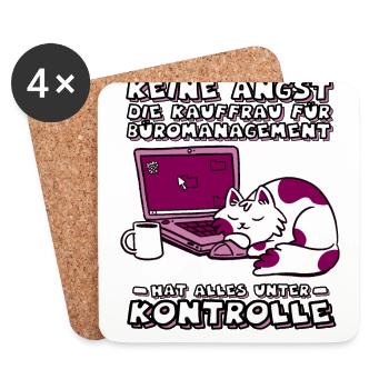 Bürokauffrau Kauffrau für Büromanagement Geschenk - Untersetzer (4er-Set) - Weiß - Vorne