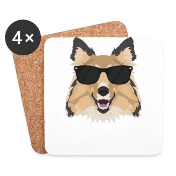My Shetland Sheepdog is the coolest - Coasters (set of 4) - white - Front