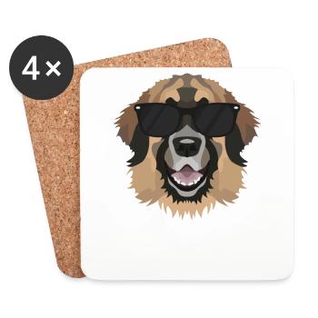 My Leonberger is the coolest - Coasters (set of 4) - white - Front
