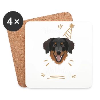 Geburtstag Geschenk Hovawart - Untersetzer (4er-Set) - Weiß - Vorne