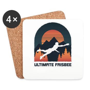 Ultimate Frisbee, wundervolle Natur - Untersetzer (4er-Set) - Weiß - Vorne