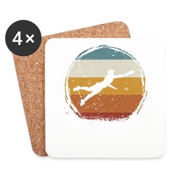 Retro vintage Ultimate Frisbee - Untersetzer (4er-Set) - Weiß - Vorne