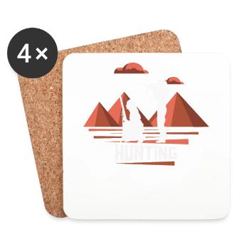 Chasseur, nature merveilleuse - Dessous de verre (lot de 4) - blanc - Devant