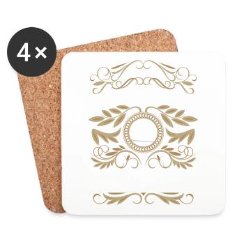Gymnaste légendaire, gymnastique - Dessous de verre (lot de 4) - blanc - Devant
