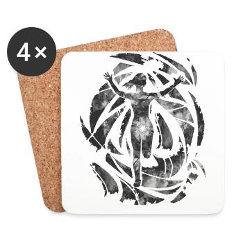 Grunge Marathon, Trail Running - Coasters (set of 4) - white - Front