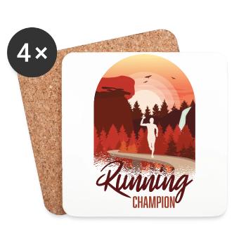 Marathon, Trail Running Champion - Coasters (set of 4) - white - Front