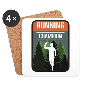 Marathon, Trail Running Champion - Coasters (set of 4) - white - Front