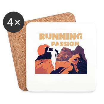 Marathon, Trailrunning Passion - Coasters (set of 4) - white - Front