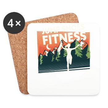 Jump Shoes Fitness Fitness Woman - Coasters (set of 4) - white - Front