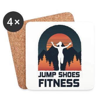 Jump Shoes Fitness Fitness Woman - Coasters (set of 4) - white - Front