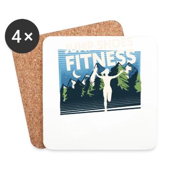 Jump Shoes Fitness Fitness Woman - Coasters (set of 4) - white - Front