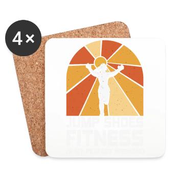 Jump Shoes Fitness est mon week-end parfait - Dessous de verre (lot de 4) - blanc - Devant