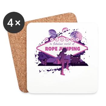 Fabulous world of rope jumping - Coasters (set of 4) - white - Front